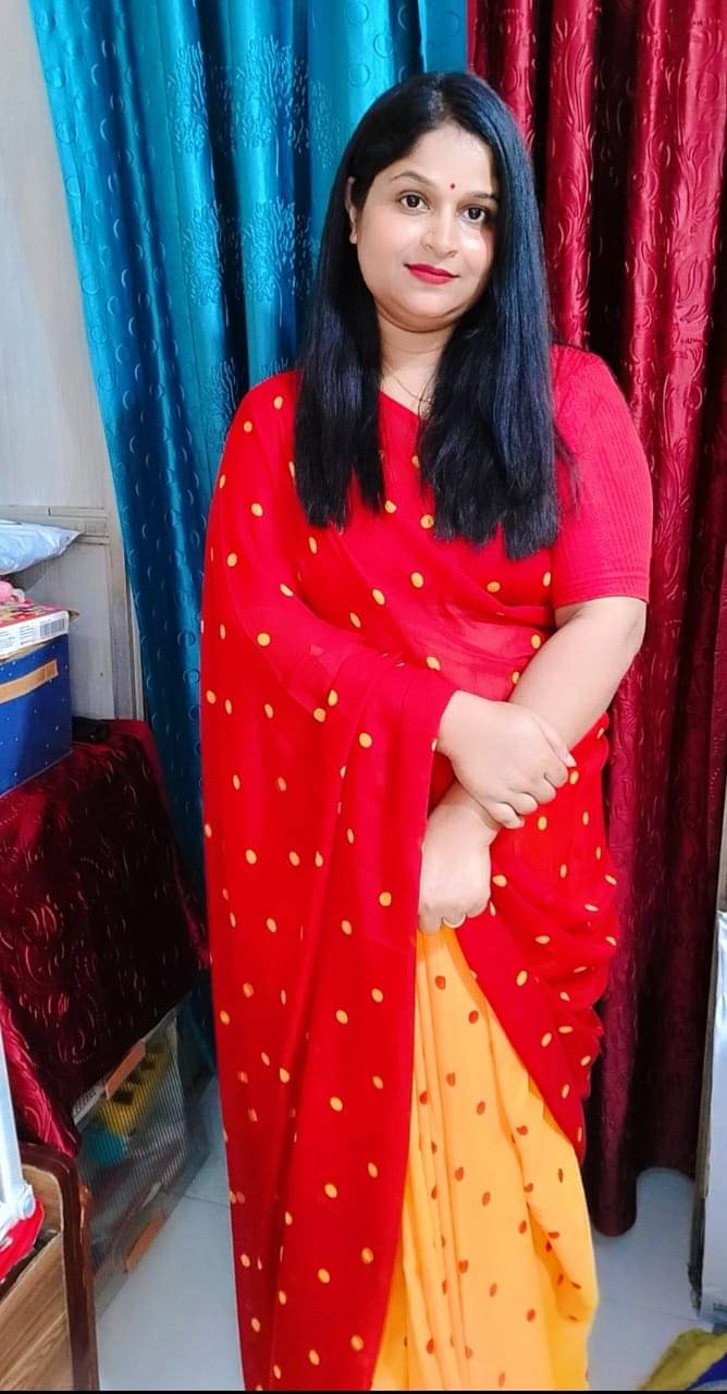     			Kashvi Sarees Georgette Printed Ilkal Saree With Unstitched Blouse Piece ( Red )