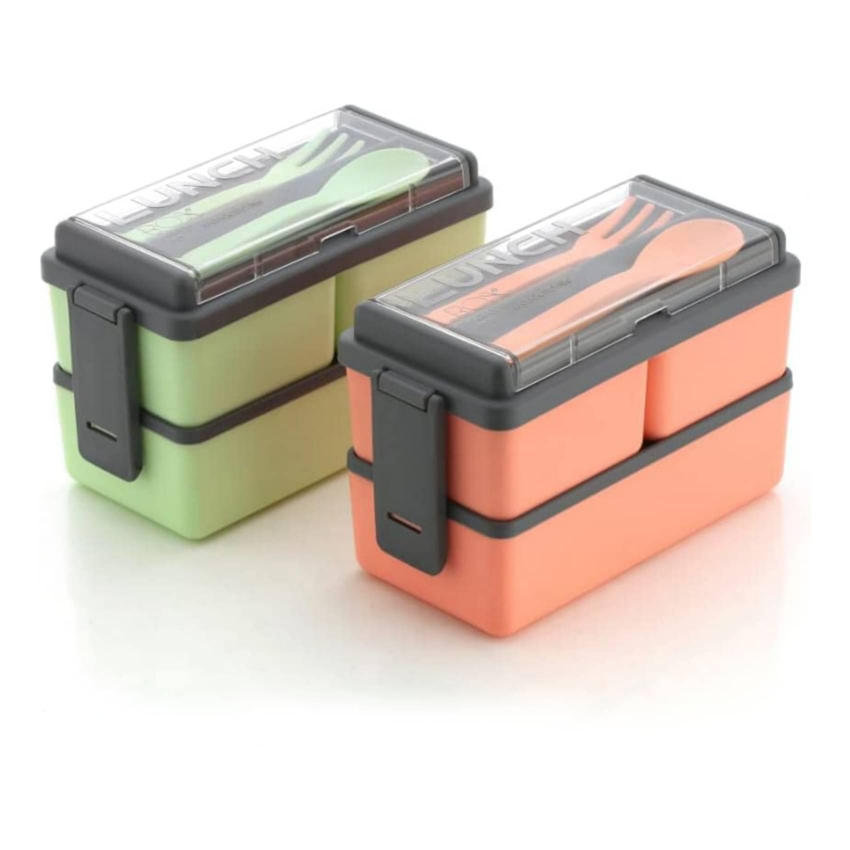     			LAZYWINDOW Plastic Lunch Box 3 - Container ( Pack of 2 )
