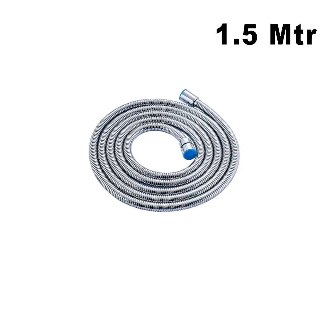     			Luv Bath Fitting Stainless Steel 304 Hand Shower Hose Pipe 1.5M | Flexible Chrome Pipe for Health Faucet & Toilet | Leak-Proof, Rust & Tangle-Free | Universal Fit for Pipe | 1 Piece, 1.5 Meter