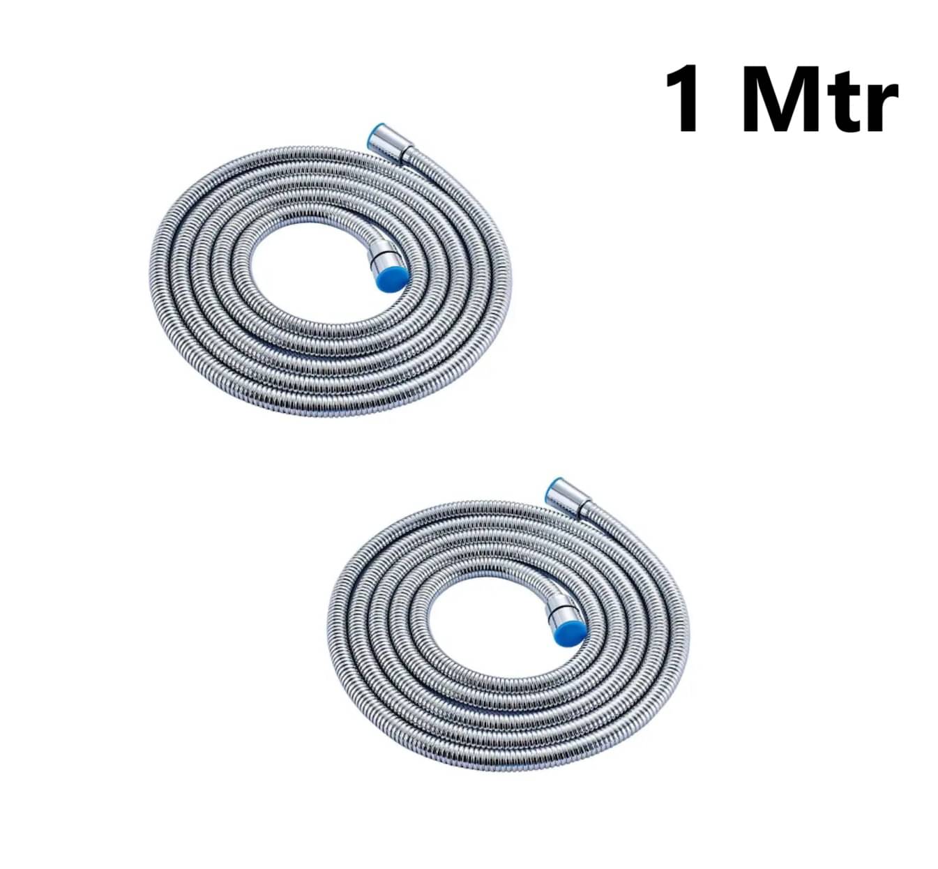     			Luv Bath Fitting Stainless Steel 304 Hand Shower Hose Pipe 1M | Flexible Chrome Pipe for Health Faucet & Toilet | Leak-Proof, Rust & Tangle-Free | Universal Fit for Pipes | Set of 2, 1 Meter