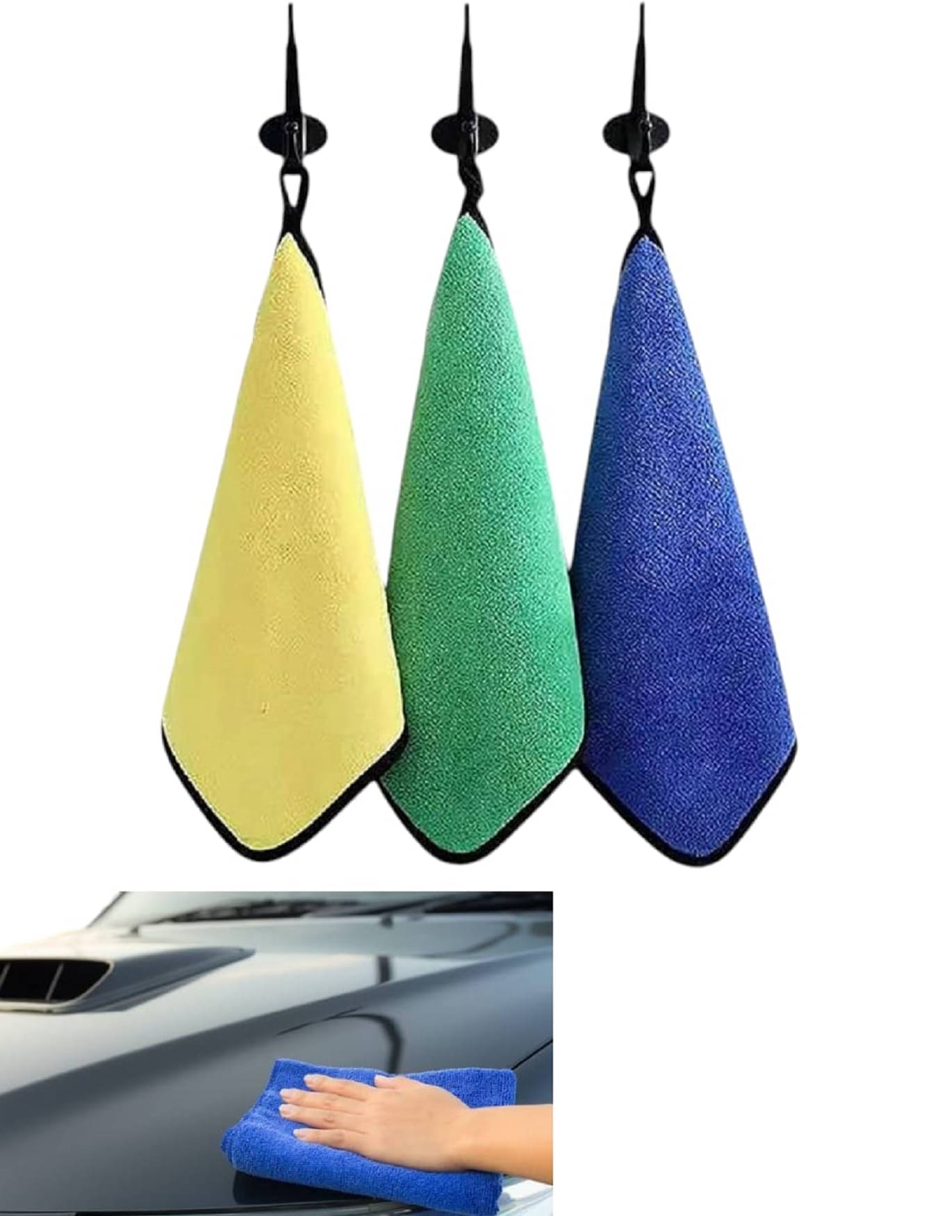     			Multicolor Cleaning Cloths 600 GSM 40X40 Microfiber