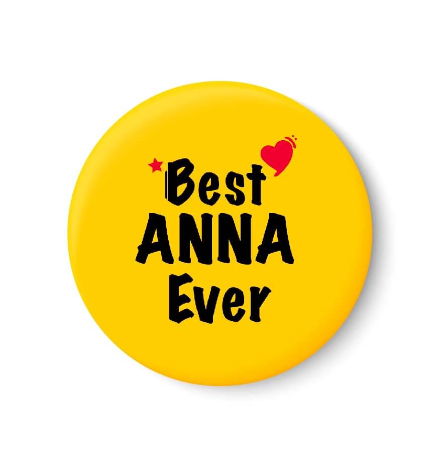 PEACOCKRIDE Best Anna Ever Plastic Round Fridge Magnets Fridge Magnet - Pack of 1 PEACOCKRIDE Best Anna Ever Plastic Round Fridge Magnets Fridge Magnet - Pack of 1