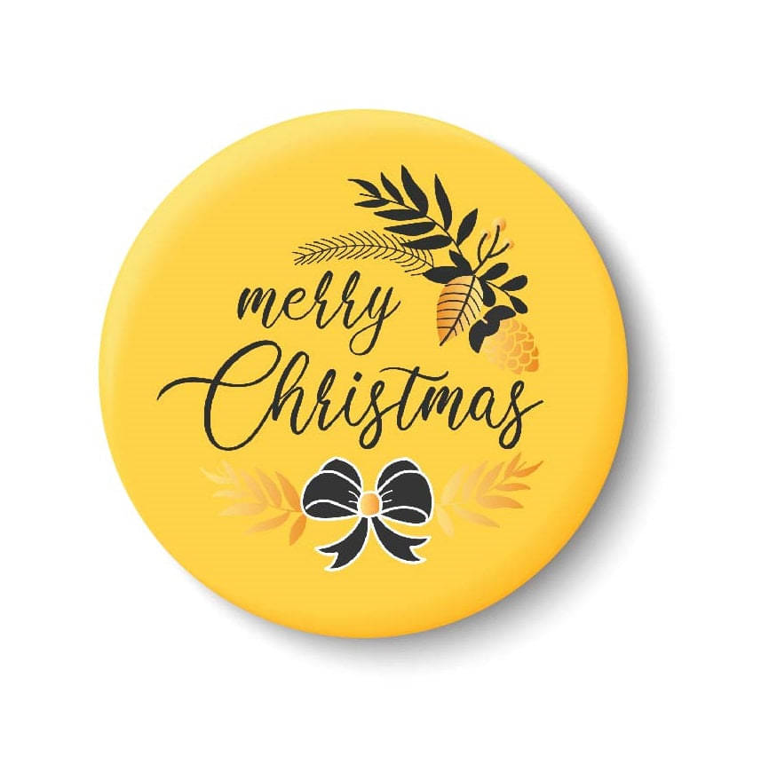 PEACOCKRIDE Merry Christmas Plastic Round Fridge Magnets Fridge Magnet - Pack of 1 PEACOCKRIDE Merry Christmas Plastic Round Fridge Magnets Fridge Magnet - Pack of 1