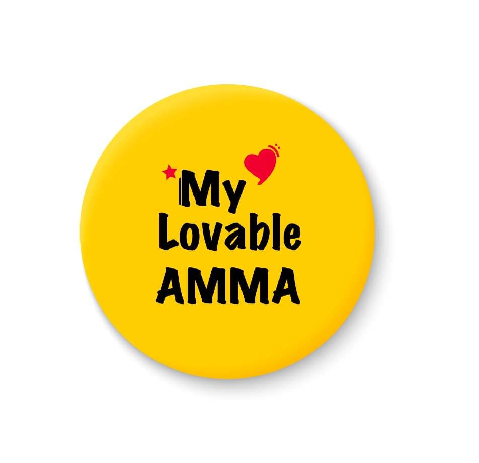 PEACOCKRIDE Most Lovable AMMA Plastic Round Fridge Magnets Fridge Magnet - Pack of 1 PEACOCKRIDE Most Lovable AMMA Plastic Round Fridge Magnets Fridge Magnet - Pack of 1