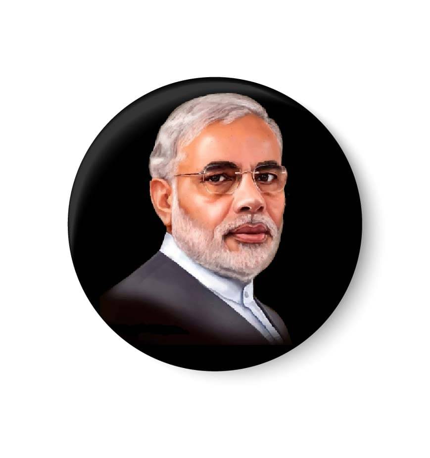 PEACOCKRIDE My Leader Narendra Modi Plastic Round Fridge Magnets Fridge Magnet - Pack of 1 PEACOCKRIDE My Leader Narendra Modi Plastic Round Fridge Magnets Fridge Magnet - Pack of 1