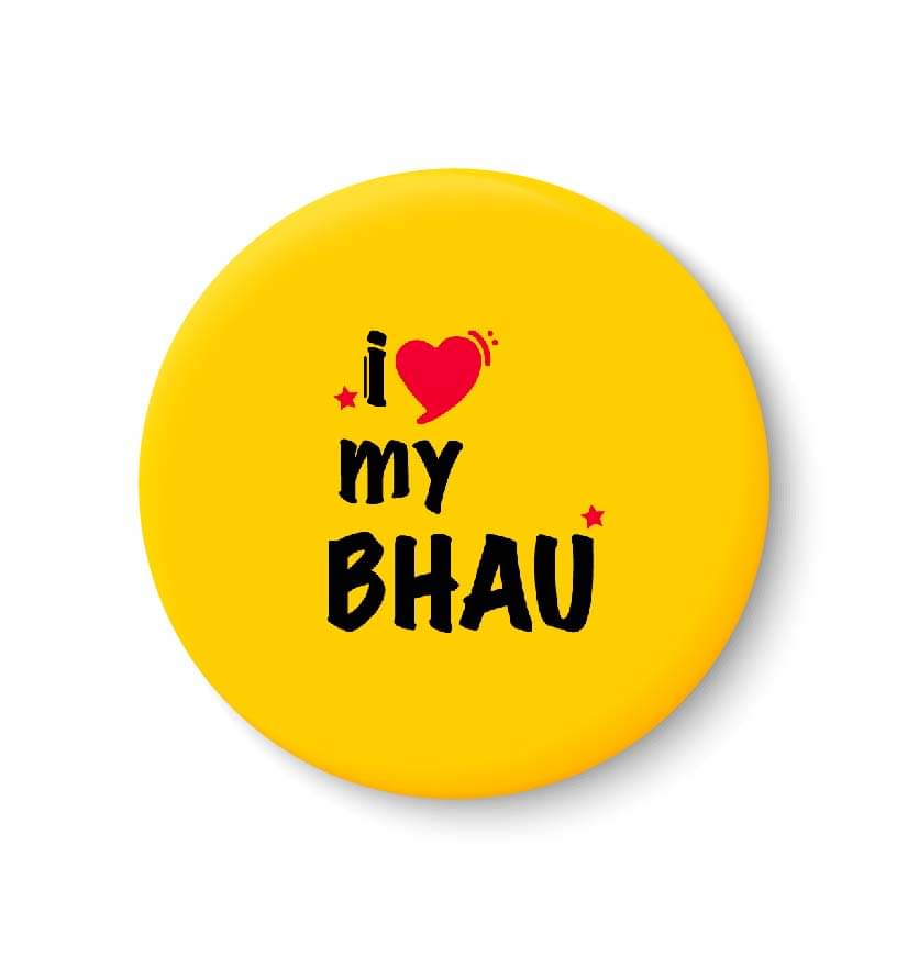 PEACOCKRIDE I Love BHAU Plastic Round Fridge Magnets Fridge Magnet - Pack of 1 PEACOCKRIDE I Love BHAU Plastic Round Fridge Magnets Fridge Magnet - Pack of 1