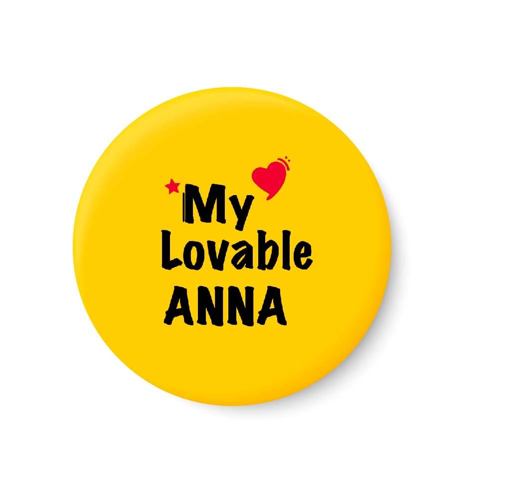 PEACOCKRIDE My Lovable ANNA Plastic Round Fridge Magnets Fridge Magnet - Pack of 1 PEACOCKRIDE My Lovable ANNA Plastic Round Fridge Magnets Fridge Magnet - Pack of 1