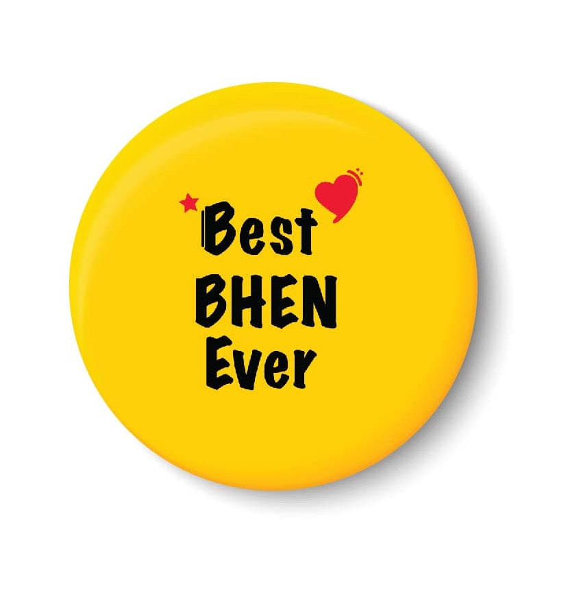 PEACOCKRIDE Best BHEN Ever Plastic Round Fridge Magnets Fridge Magnet - Pack of 1 PEACOCKRIDE Best BHEN Ever Plastic Round Fridge Magnets Fridge Magnet - Pack of 1
