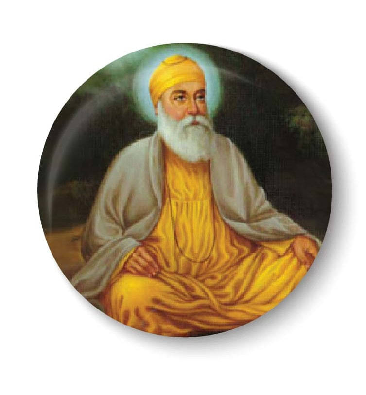 PEACOCKRIDE Guru Nanak Plastic Round Fridge Magnets Fridge Magnet - Pack of 1 PEACOCKRIDE Guru Nanak Plastic Round Fridge Magnets Fridge Magnet - Pack of 1