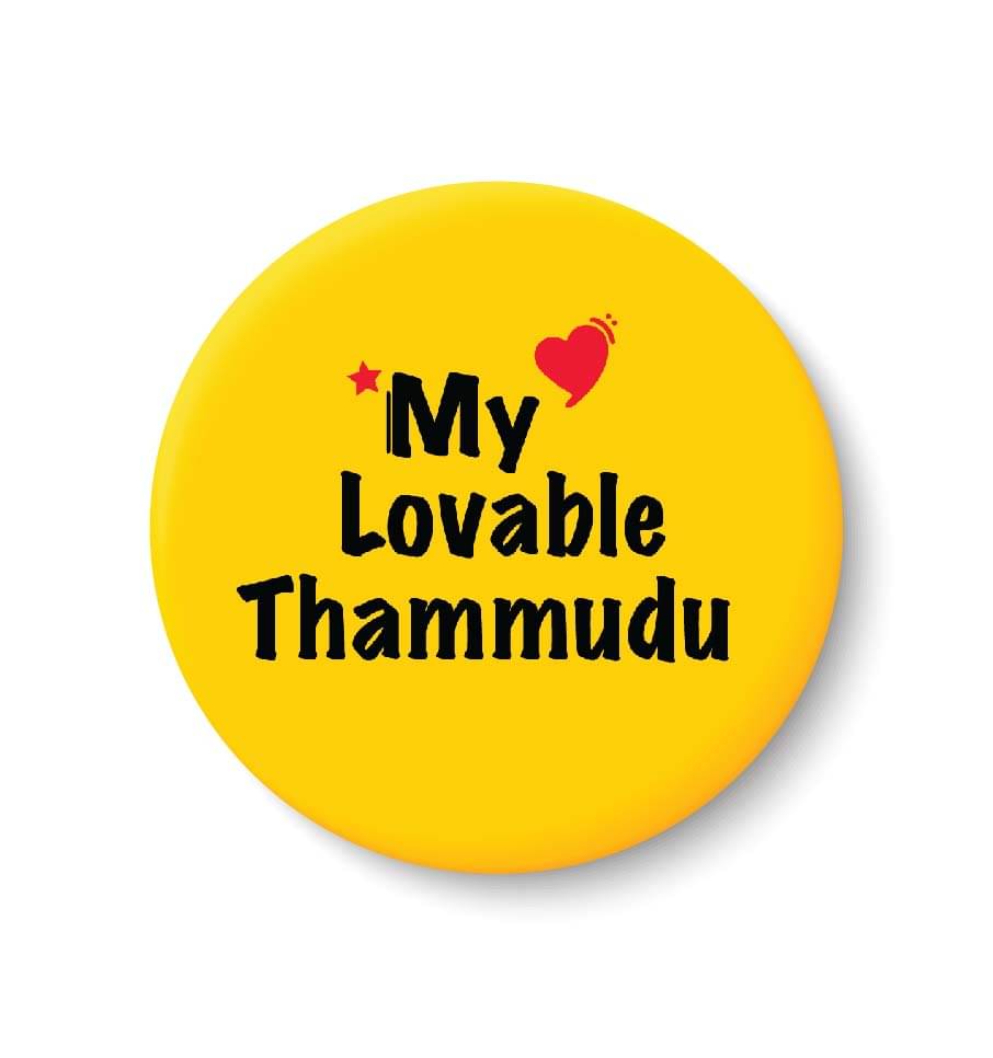 PEACOCKRIDE My Lovable Thammudu Plastic Round Fridge Magnets Fridge Magnet - Pack of 1 PEACOCKRIDE My Lovable Thammudu Plastic Round Fridge Magnets Fridge Magnet - Pack of 1