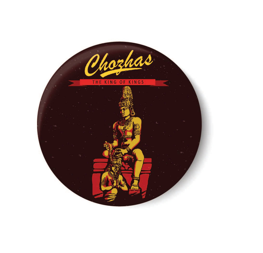 PEACOCKRIDE The Chozhas Plastic Round Fridge Magnets Fridge Magnet - Pack of 1 PEACOCKRIDE The Chozhas Plastic Round Fridge Magnets Fridge Magnet - Pack of 1