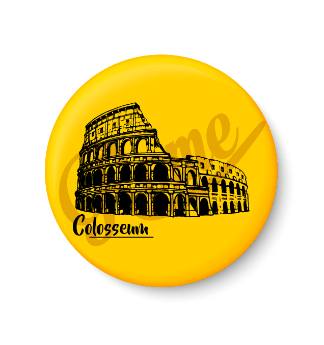 PEACOCKRIDE Colosseum I Rome  Europe Landmarks Plastic Round Fridge Magnets Fridge Magnet - Pack of 1     			PEACOCKRIDE Colosseum I Rome  Europe Landmarks Plastic Round Fridge Magnets Fridge Magnet - Pack of 1