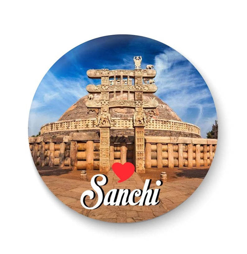 PEACOCKRIDE Sanchi Plastic Round Fridge Magnets Fridge Magnet - Pack of 1 PEACOCKRIDE Sanchi Plastic Round Fridge Magnets Fridge Magnet - Pack of 1