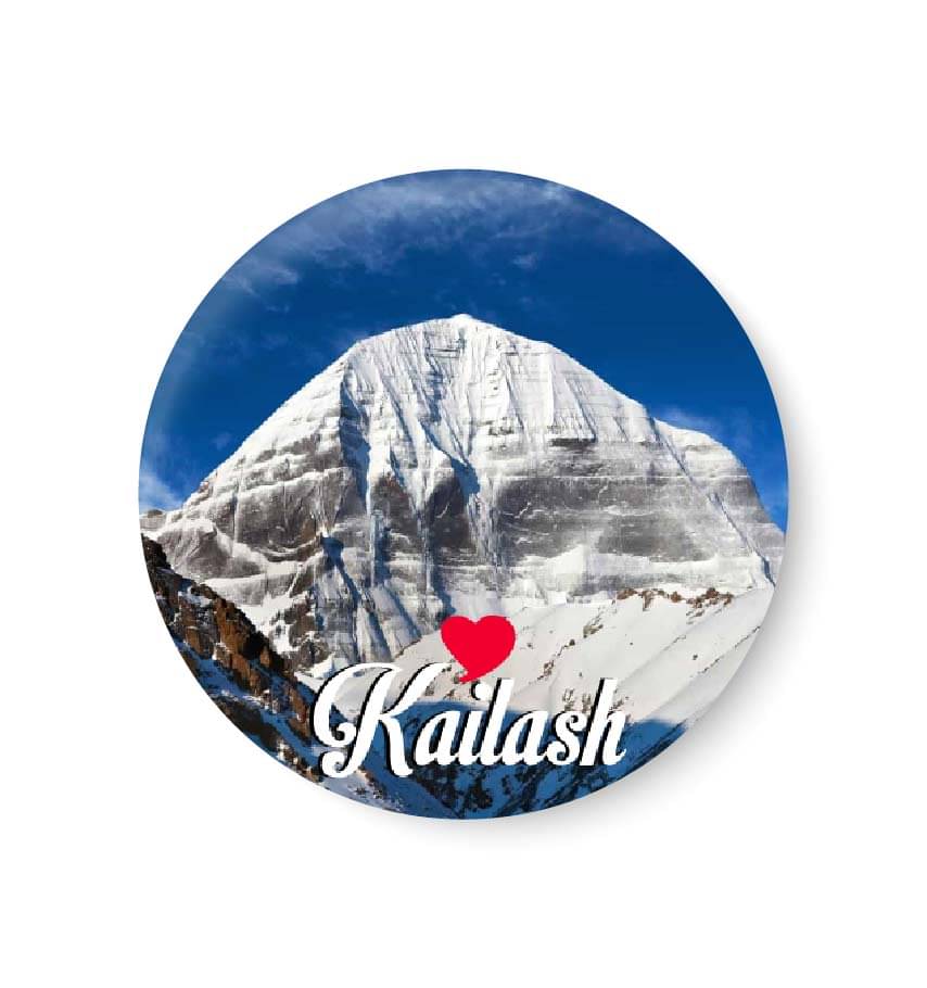 PEACOCKRIDE Mount Kailash Plastic Round Fridge Magnets Fridge Magnet - Pack of 1 PEACOCKRIDE Mount Kailash Plastic Round Fridge Magnets Fridge Magnet - Pack of 1