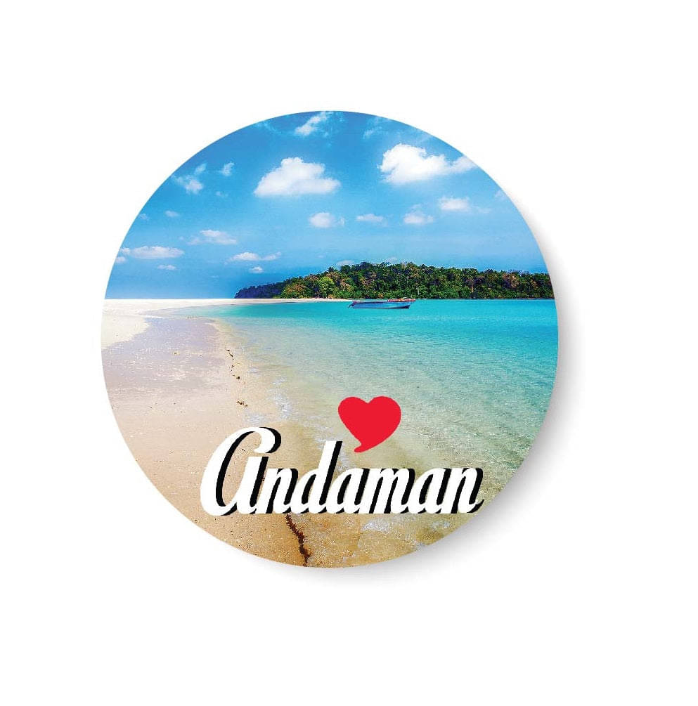 PEACOCKRIDE Andaman Plastic Round Fridge Magnets Fridge Magnet - Pack of 1 PEACOCKRIDE Andaman Plastic Round Fridge Magnets Fridge Magnet - Pack of 1