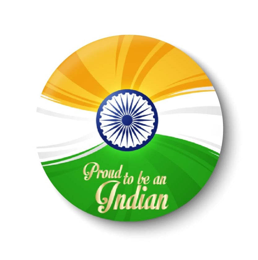 PEACOCKRIDE Proud to be Indian Plastic Round Fridge Magnets Fridge Magnet - Pack of 1 PEACOCKRIDE Proud to be Indian Plastic Round Fridge Magnets Fridge Magnet - Pack of 1