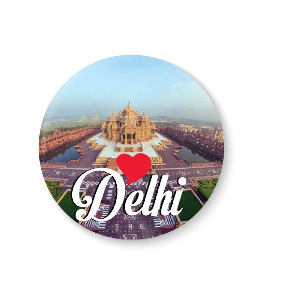 PEACOCKRIDE Delhi Plastic Round Fridge Magnets Fridge Magnet - Pack of 1 PEACOCKRIDE Delhi Plastic Round Fridge Magnets Fridge Magnet - Pack of 1