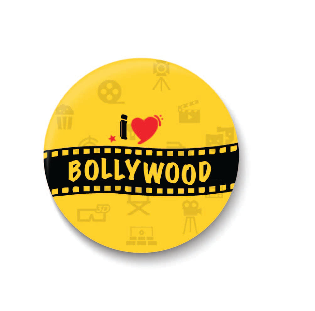 PEACOCKRIDE I Love Bollywood Plastic Round Fridge Magnets Fridge Magnet - Pack of 1 PEACOCKRIDE I Love Bollywood Plastic Round Fridge Magnets Fridge Magnet - Pack of 1