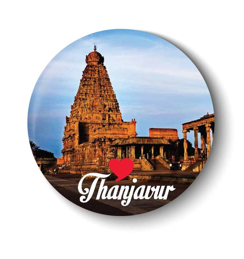 PEACOCKRIDE Thanjavur Plastic Round Fridge Magnets Fridge Magnet - Pack of 1 PEACOCKRIDE Thanjavur Plastic Round Fridge Magnets Fridge Magnet - Pack of 1