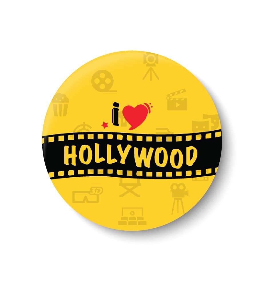 PEACOCKRIDE I Love Hollywood Plastic Round Fridge Magnets Fridge Magnet - Pack of 1 PEACOCKRIDE I Love Hollywood Plastic Round Fridge Magnets Fridge Magnet - Pack of 1