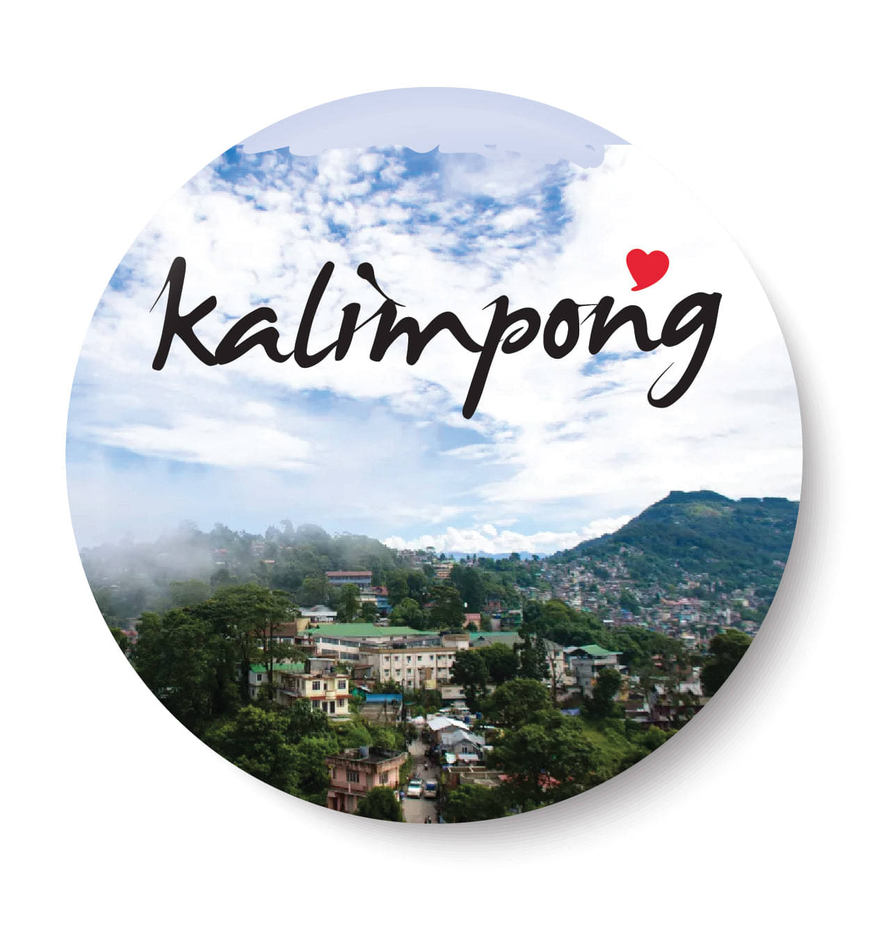 PEACOCKRIDE Love Kalimpong I West Bengal Plastic Round Fridge Magnets Fridge Magnet - Pack of 1     			PEACOCKRIDE Love Kalimpong I West Bengal Plastic Round Fridge Magnets Fridge Magnet - Pack of 1