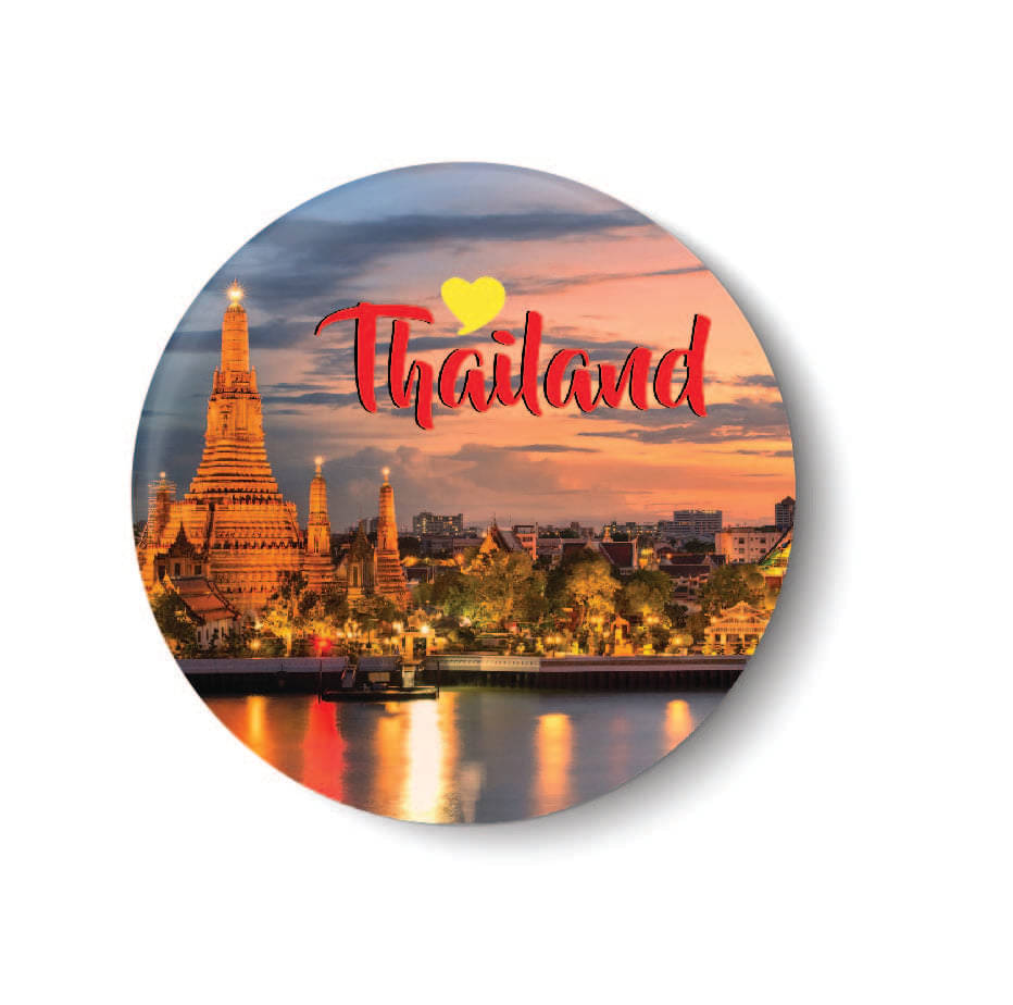 PEACOCKRIDE Thailand I Thailand Diaries Plastic Round Fridge Magnets Fridge Magnet - Pack of 1 PEACOCKRIDE Thailand I Thailand Diaries Plastic Round Fridge Magnets Fridge Magnet - Pack of 1