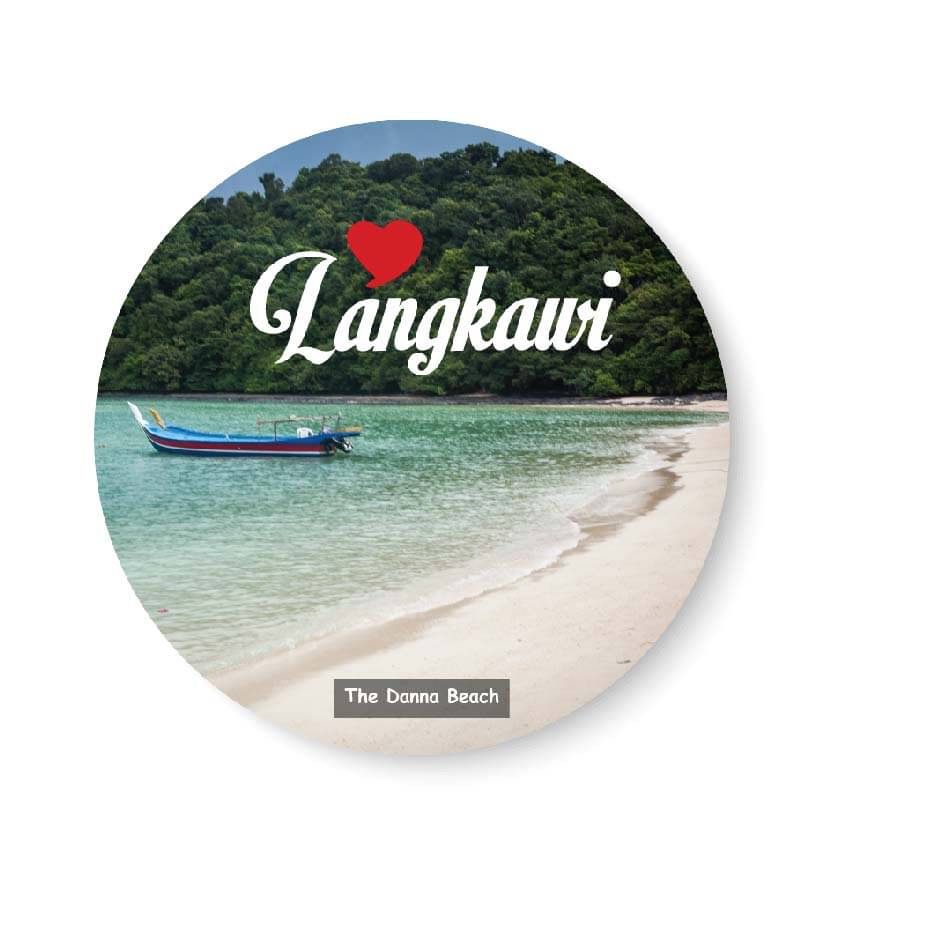    			PEACOCKRIDE Langkawi I The Danna Beach I Malaysia Plastic Round Fridge Magnets Fridge Magnet - Pack of 1