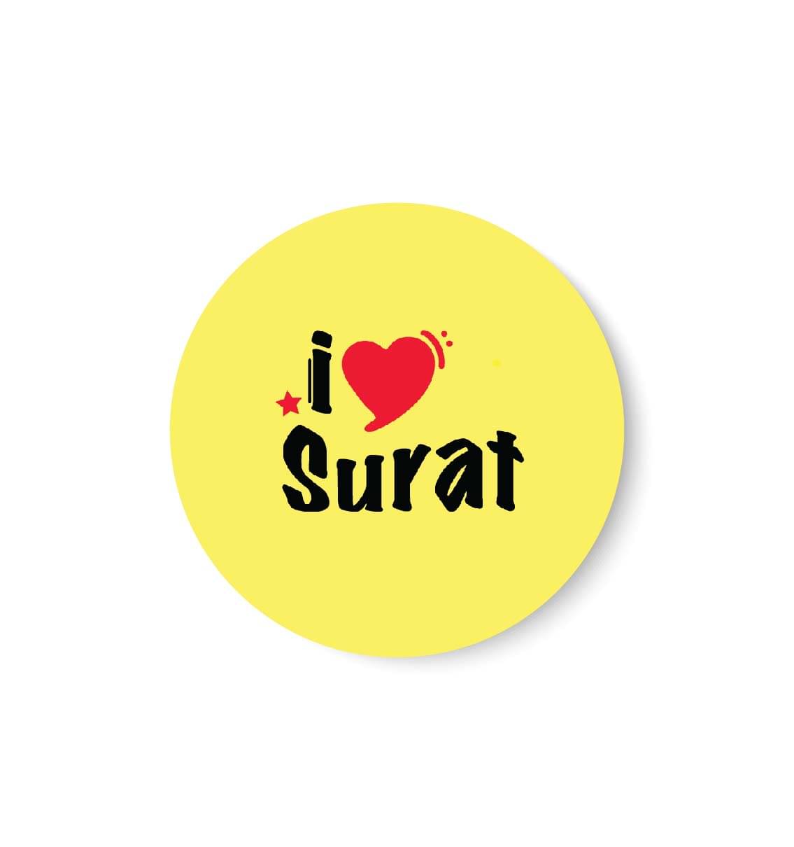     			PEACOCKRIDE Love surat Plastic Round Fridge Magnets Fridge Magnet - Pack of 1