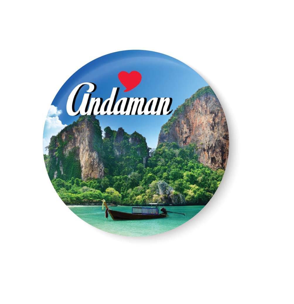 PEACOCKRIDE Andaman Plastic Round Fridge Magnets Fridge Magnet - Pack of 1 PEACOCKRIDE Andaman Plastic Round Fridge Magnets Fridge Magnet - Pack of 1