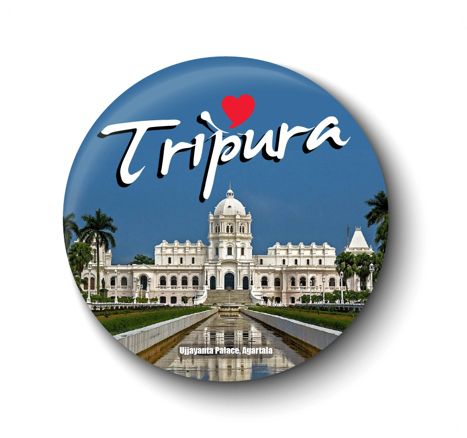 PEACOCKRIDE Love Tripura I Ujjayanta Palace Agartala Plastic Round Fridge Magnets Fridge Magnet - Pack of 1 PEACOCKRIDE Love Tripura I Ujjayanta Palace Agartala Plastic Round Fridge Magnets Fridge Magnet - Pack of 1