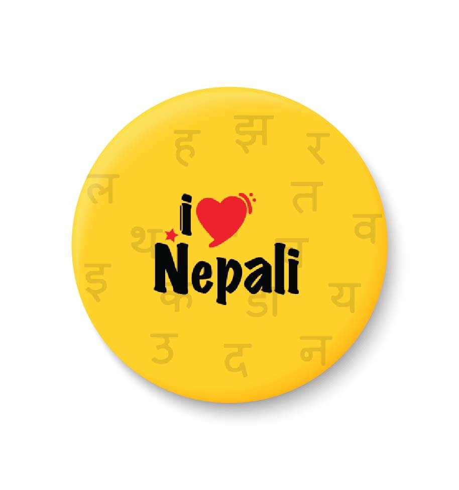     			PEACOCKRIDE Love Nepali Plastic Round Fridge Magnets Fridge Magnet - Pack of 1
