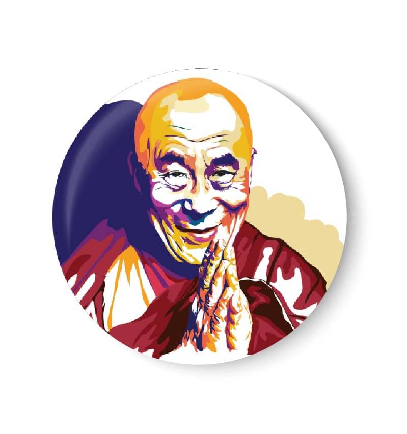 PEACOCKRIDE Dalai Lama Plastic Round Fridge Magnets Fridge Magnet - Pack of 1 PEACOCKRIDE Dalai Lama Plastic Round Fridge Magnets Fridge Magnet - Pack of 1