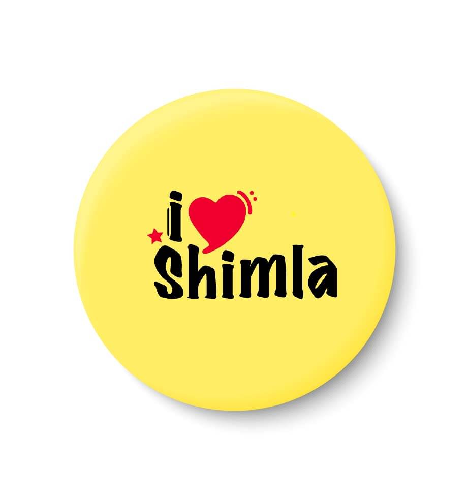     			PEACOCKRIDE Love Shimla Plastic Round Fridge Magnets Fridge Magnet - Pack of 1