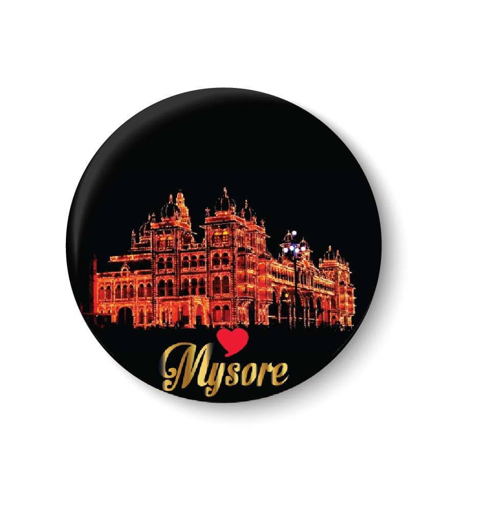 PEACOCKRIDE Mysore Plastic Round Fridge Magnets Fridge Magnet - Pack of 1 PEACOCKRIDE Mysore Plastic Round Fridge Magnets Fridge Magnet - Pack of 1