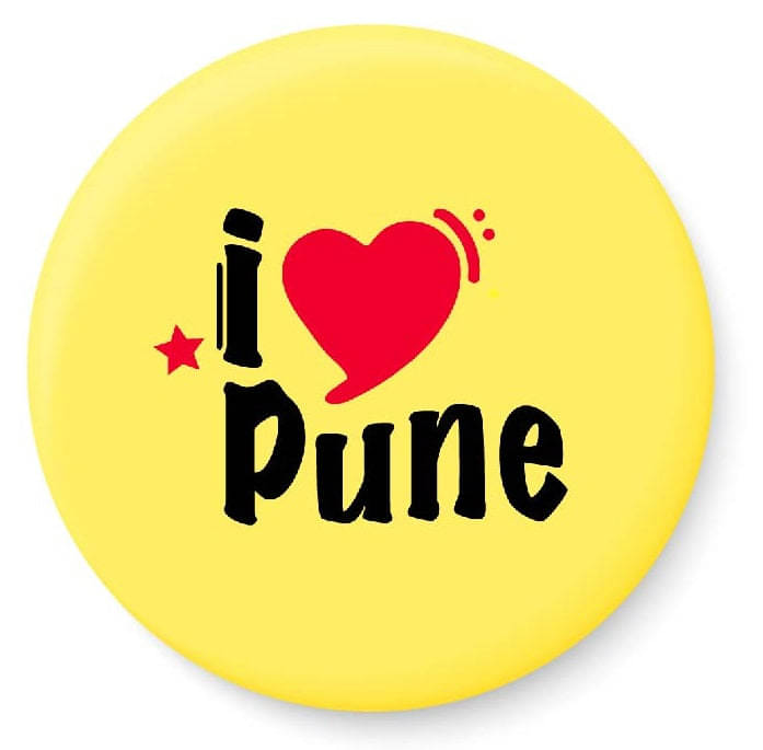 PEACOCKRIDE Love Pune Plastic Round Fridge Magnets Fridge Magnet - Pack of 1 PEACOCKRIDE Love Pune Plastic Round Fridge Magnets Fridge Magnet - Pack of 1