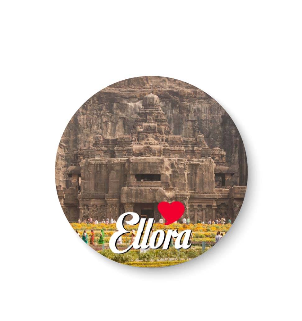 PEACOCKRIDE Ellora Plastic Round Fridge Magnets Fridge Magnet - Pack of 1 PEACOCKRIDE Ellora Plastic Round Fridge Magnets Fridge Magnet - Pack of 1