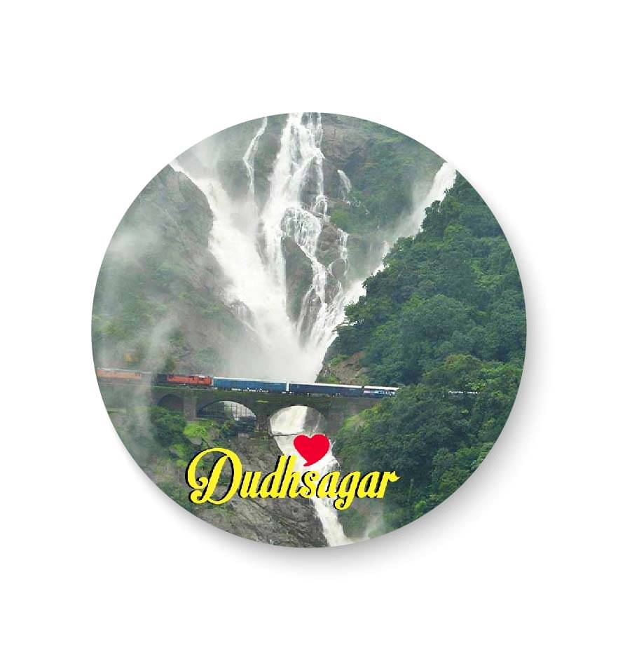 PEACOCKRIDE Dudhsagar Plastic Round Fridge Magnets Fridge Magnet - Pack of 1 PEACOCKRIDE Dudhsagar Plastic Round Fridge Magnets Fridge Magnet - Pack of 1