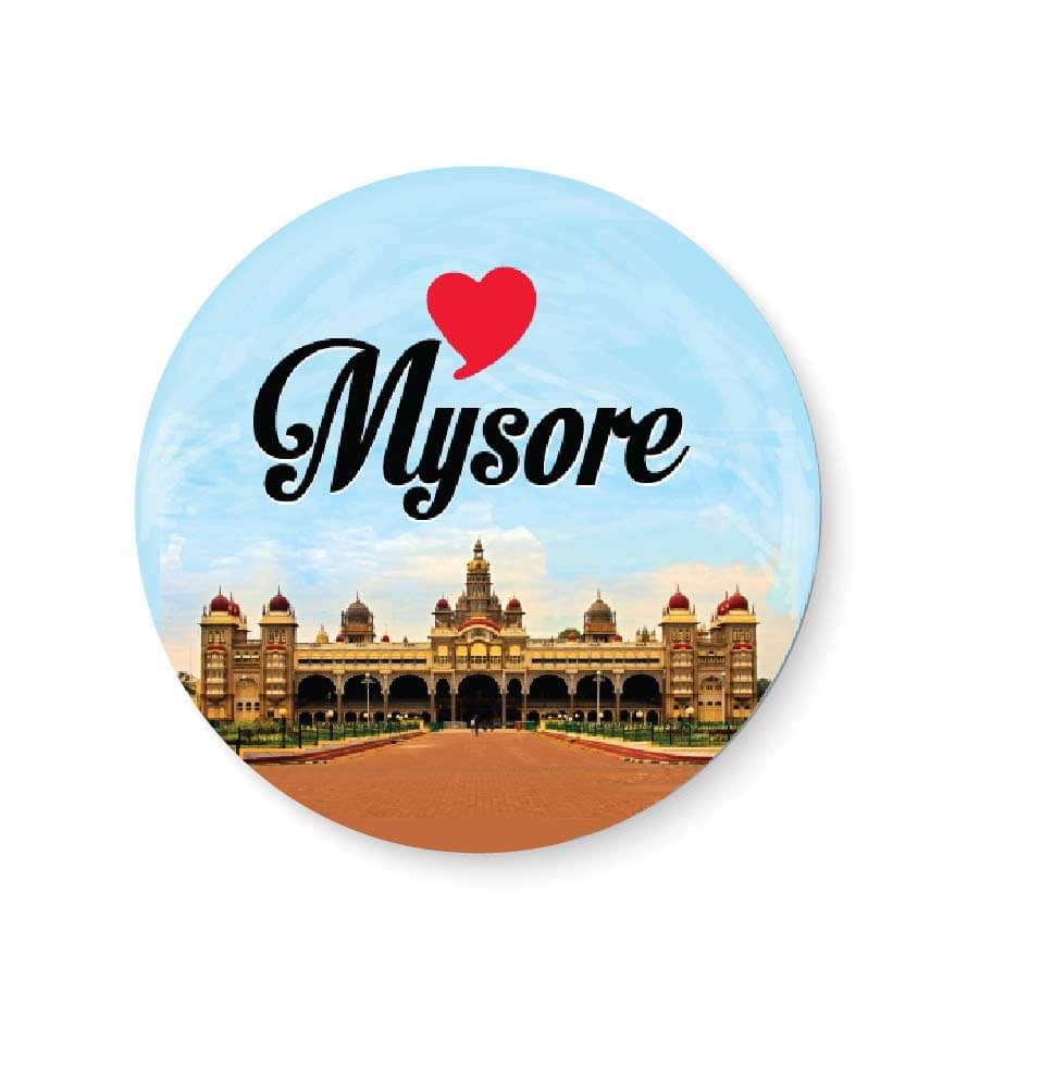 PEACOCKRIDE Mysore Plastic Round Fridge Magnets Fridge Magnet - Pack of 1     			PEACOCKRIDE Mysore Plastic Round Fridge Magnets Fridge Magnet - Pack of 1