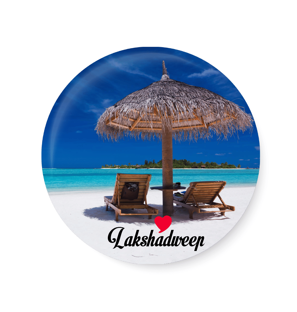PEACOCKRIDE Love Lakshadweep I Souvenir l Travel I Plastic Round Fridge Magnets Fridge Magnet - Pack of 1 PEACOCKRIDE Love Lakshadweep I Souvenir l Travel I Plastic Round Fridge Magnets Fridge Magnet - Pack of 1