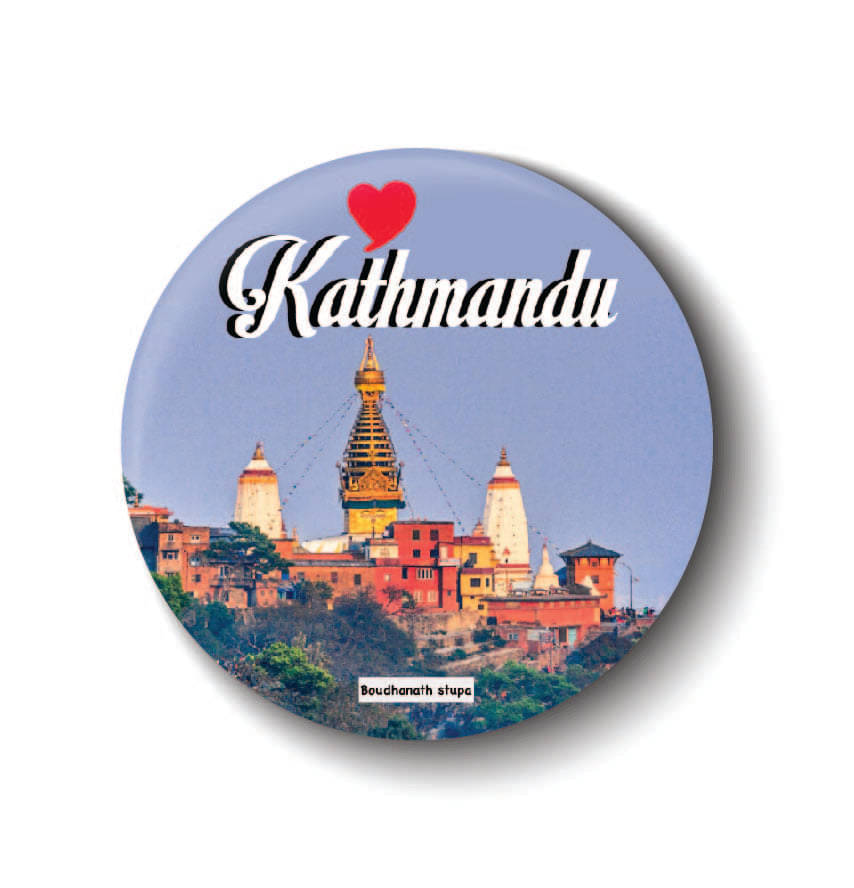 PEACOCKRIDE Kathmandu I Boudhanath Stupa I Nepal Plastic Round Fridge Magnets Fridge Magnet - Pack of 1     			PEACOCKRIDE Kathmandu I Boudhanath Stupa I Nepal Plastic Round Fridge Magnets Fridge Magnet - Pack of 1