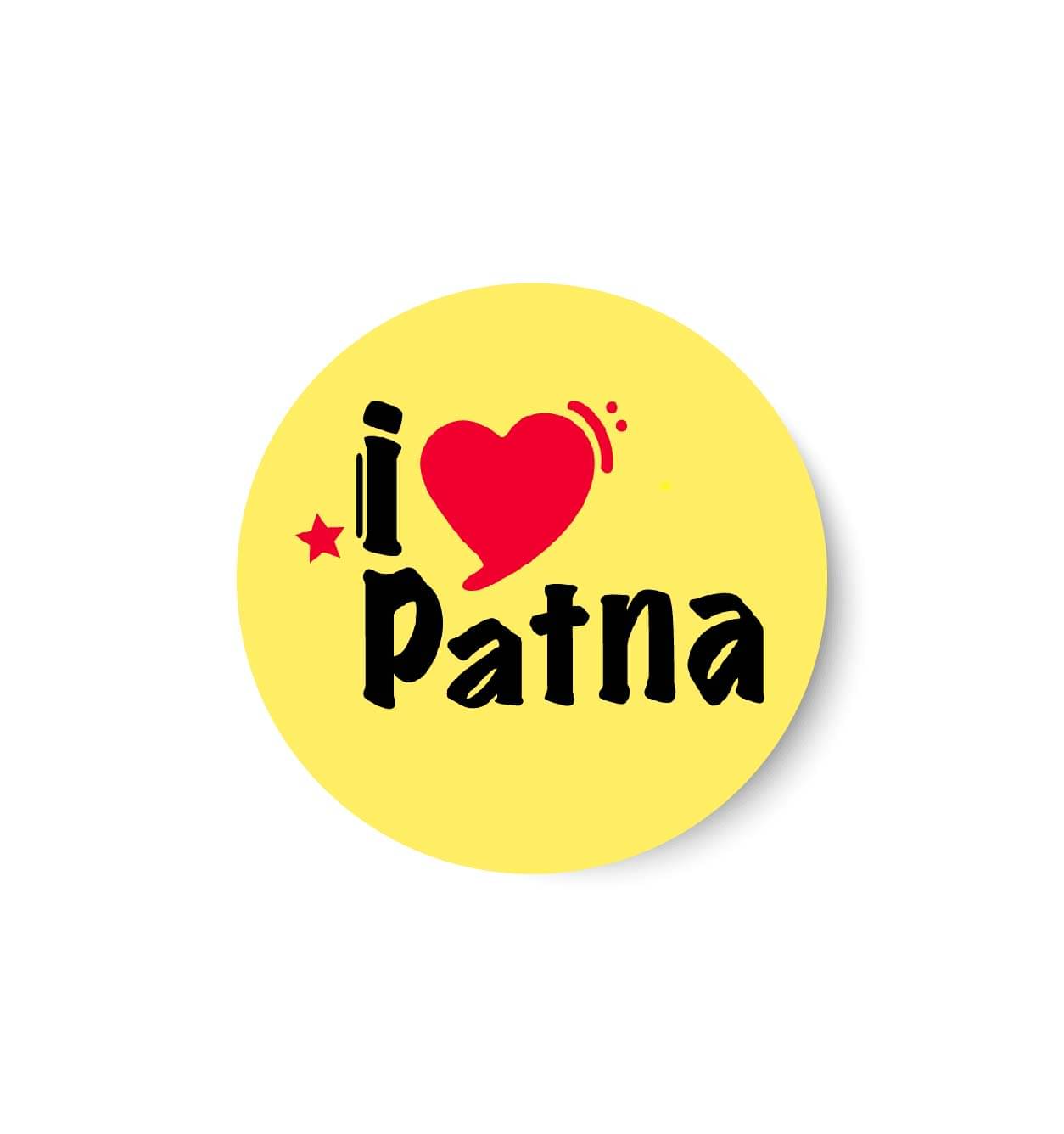 PEACOCKRIDE Love Patna Plastic Round Fridge Magnets Fridge Magnet - Pack of 1 PEACOCKRIDE Love Patna Plastic Round Fridge Magnets Fridge Magnet - Pack of 1