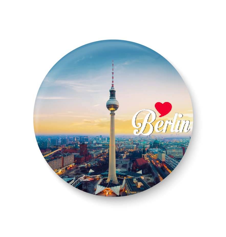PEACOCKRIDE Berlin Plastic Round Fridge Magnets Fridge Magnet - Pack of 1 PEACOCKRIDE Berlin Plastic Round Fridge Magnets Fridge Magnet - Pack of 1