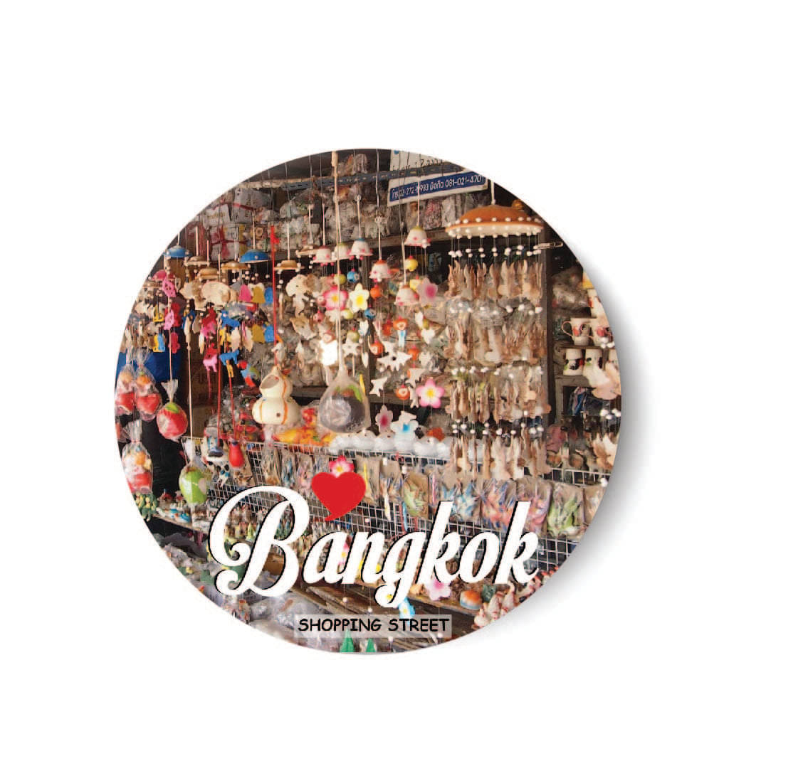 PEACOCKRIDE Bangkok Shopping Plastic Round Fridge Magnets Fridge Magnet - Pack of 1 PEACOCKRIDE Bangkok Shopping Plastic Round Fridge Magnets Fridge Magnet - Pack of 1