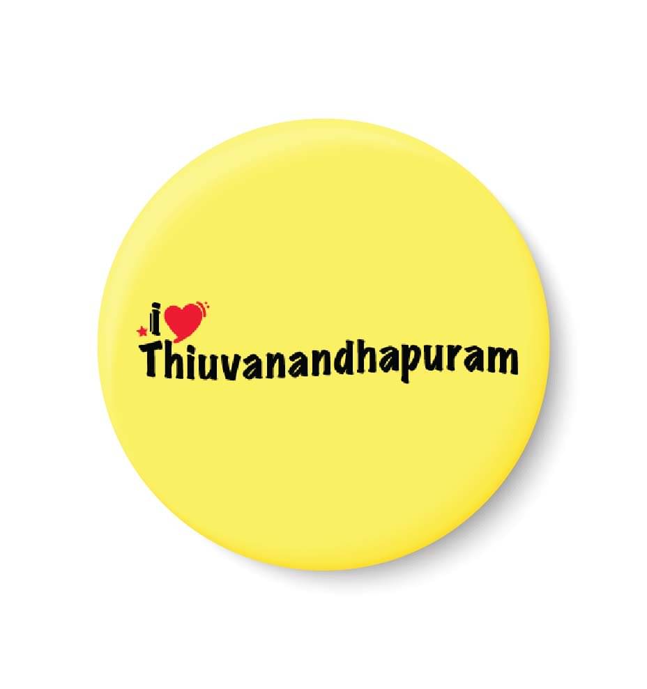 PEACOCKRIDE Love Thiruvananthapuram Plastic Round Fridge Magnets Fridge Magnet - Pack of 1 PEACOCKRIDE Love Thiruvananthapuram Plastic Round Fridge Magnets Fridge Magnet - Pack of 1