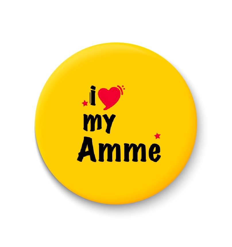     			PEACOCKRIDE I Love My Amme Plastic Round Fridge Magnets Fridge Magnet - Pack of 1