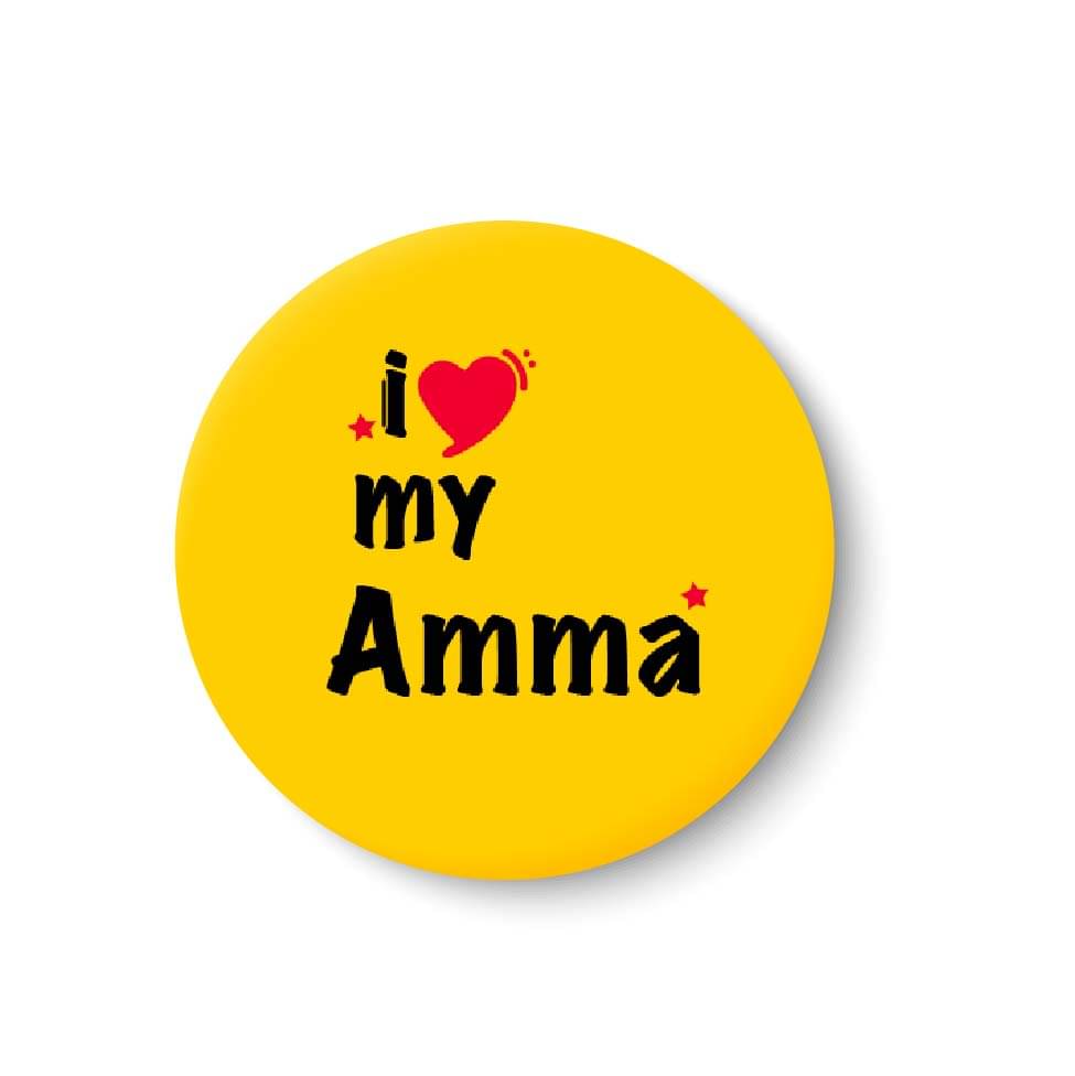 PEACOCKRIDE I Love My AMMA Plastic Round Fridge Magnets Fridge Magnet - Pack of 1 PEACOCKRIDE I Love My AMMA Plastic Round Fridge Magnets Fridge Magnet - Pack of 1