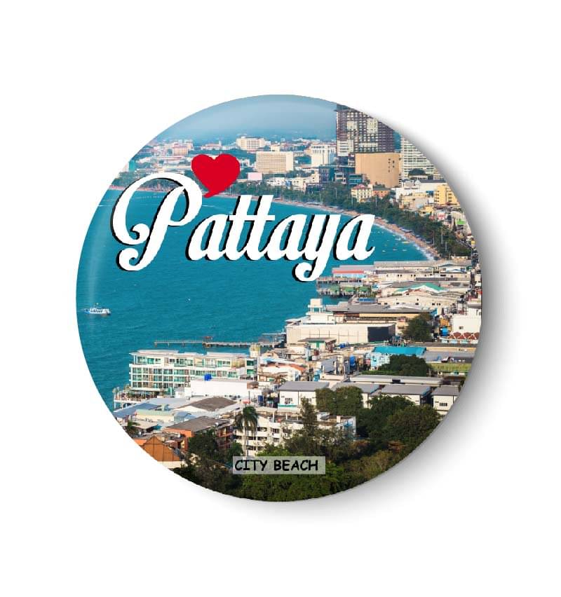 PEACOCKRIDE Pattaya City Beach Plastic Round Fridge Magnets Fridge Magnet - Pack of 1 PEACOCKRIDE Pattaya City Beach Plastic Round Fridge Magnets Fridge Magnet - Pack of 1