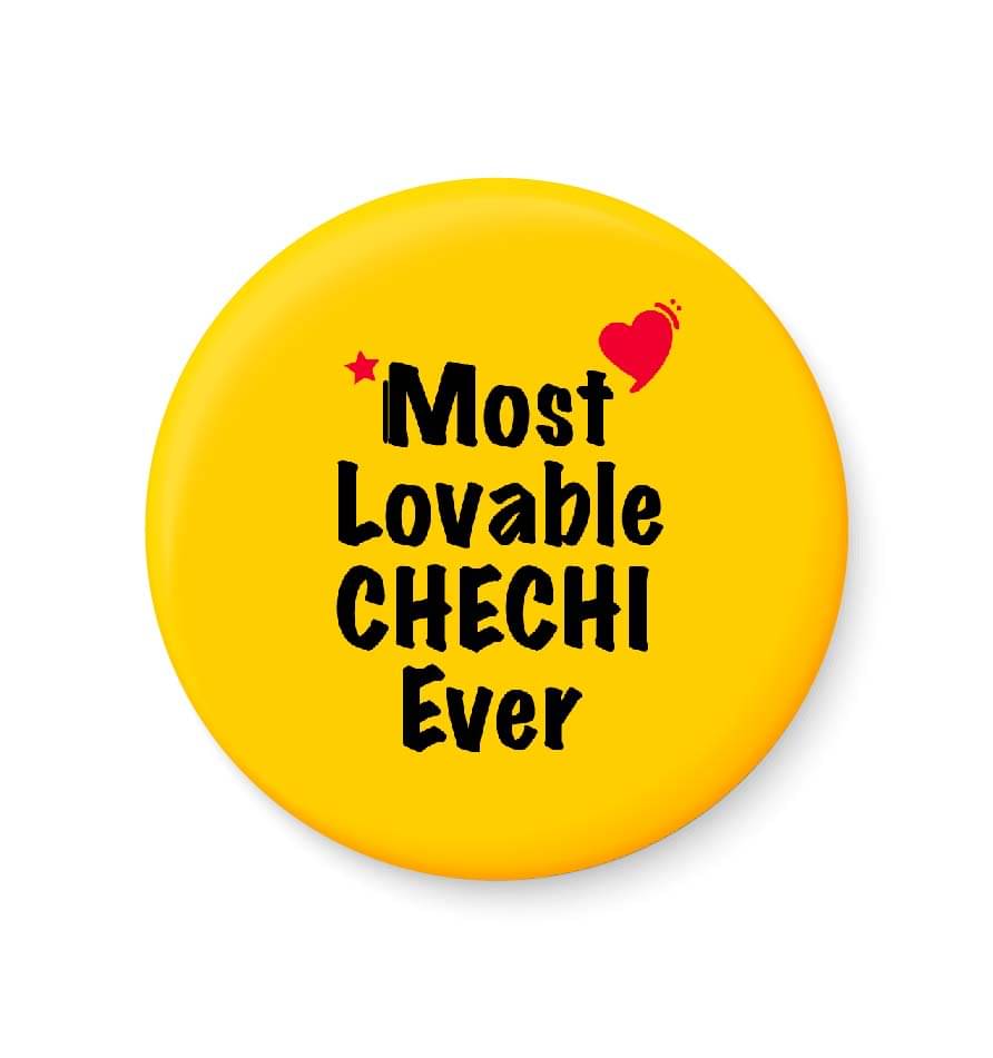 PEACOCKRIDE Most Lovable Chechi Ever Plastic Round Fridge Magnets Fridge Magnet - Pack of 1 PEACOCKRIDE Most Lovable Chechi Ever Plastic Round Fridge Magnets Fridge Magnet - Pack of 1