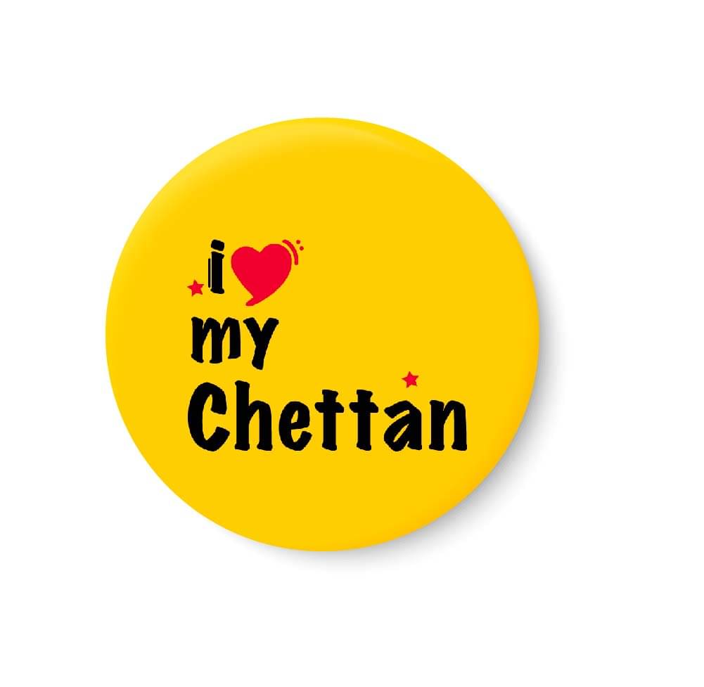 PEACOCKRIDE I Love My Chettan Plastic Round Fridge Magnets Fridge Magnet - Pack of 1 PEACOCKRIDE I Love My Chettan Plastic Round Fridge Magnets Fridge Magnet - Pack of 1