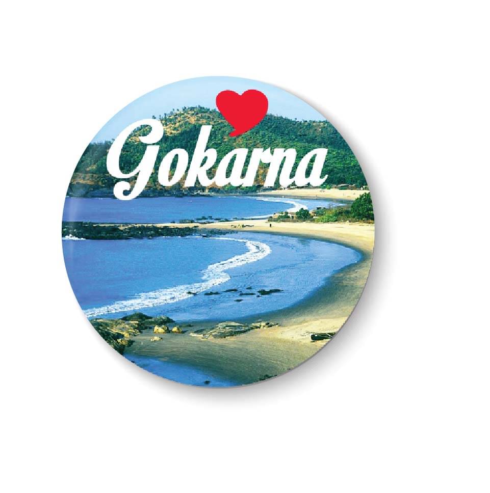 PEACOCKRIDE Gokarna Plastic Round Fridge Magnets Fridge Magnet - Pack of 1 PEACOCKRIDE Gokarna Plastic Round Fridge Magnets Fridge Magnet - Pack of 1